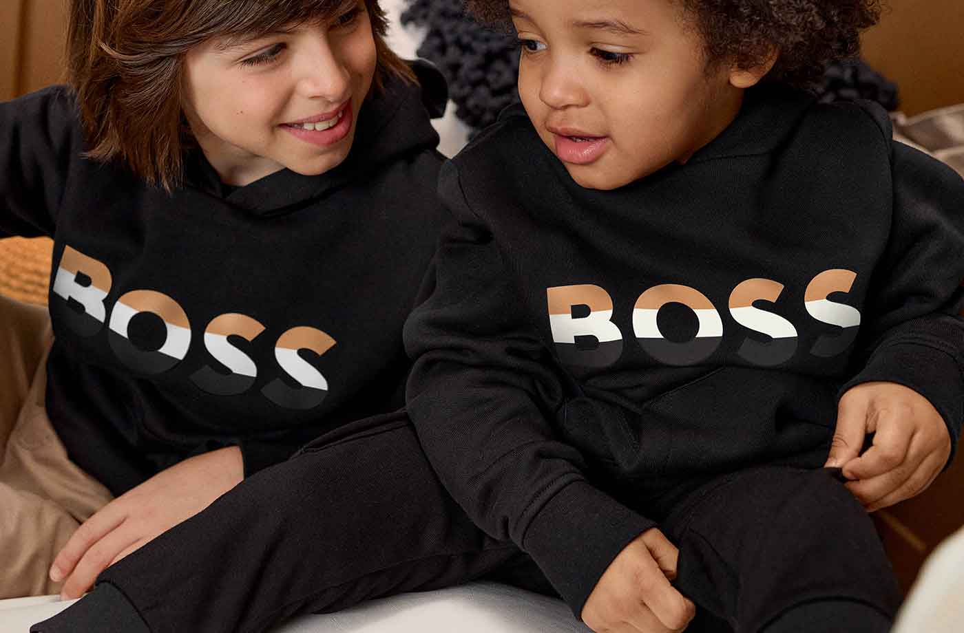 BOSS - Kids' tracksuit with printed monograms