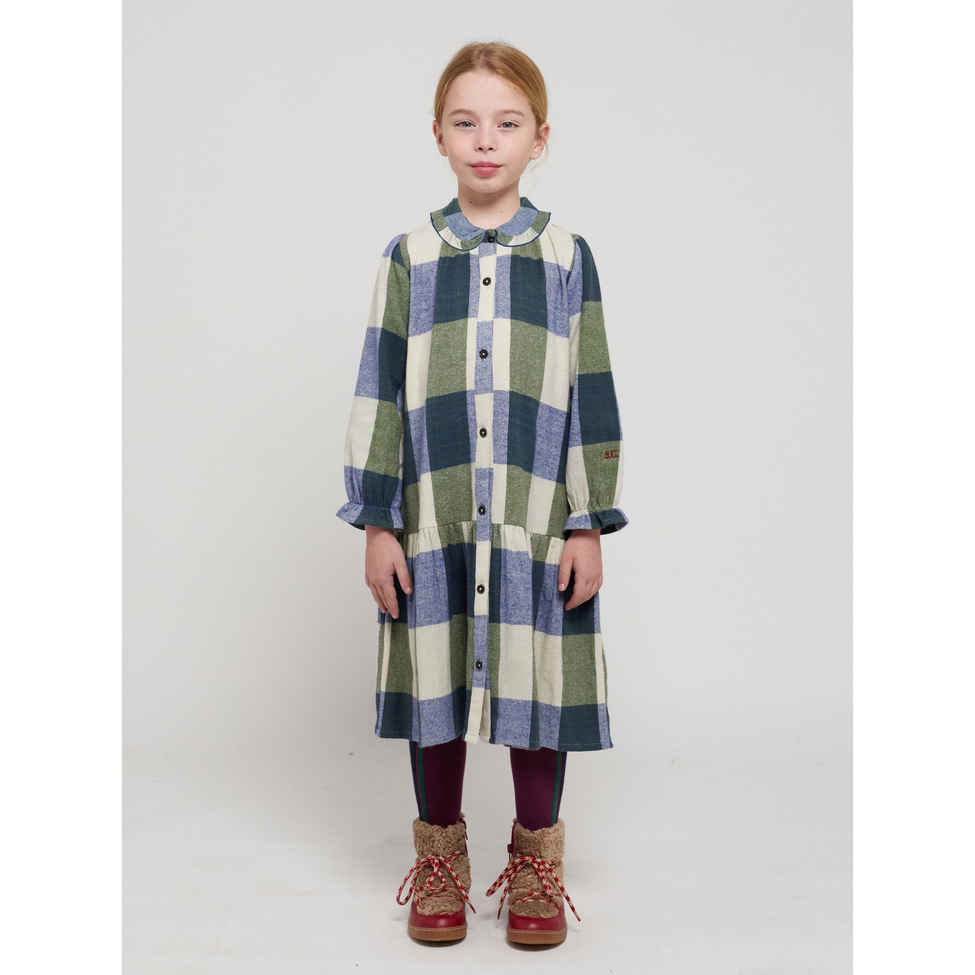 Plaid Check Jacquard Woven Dress