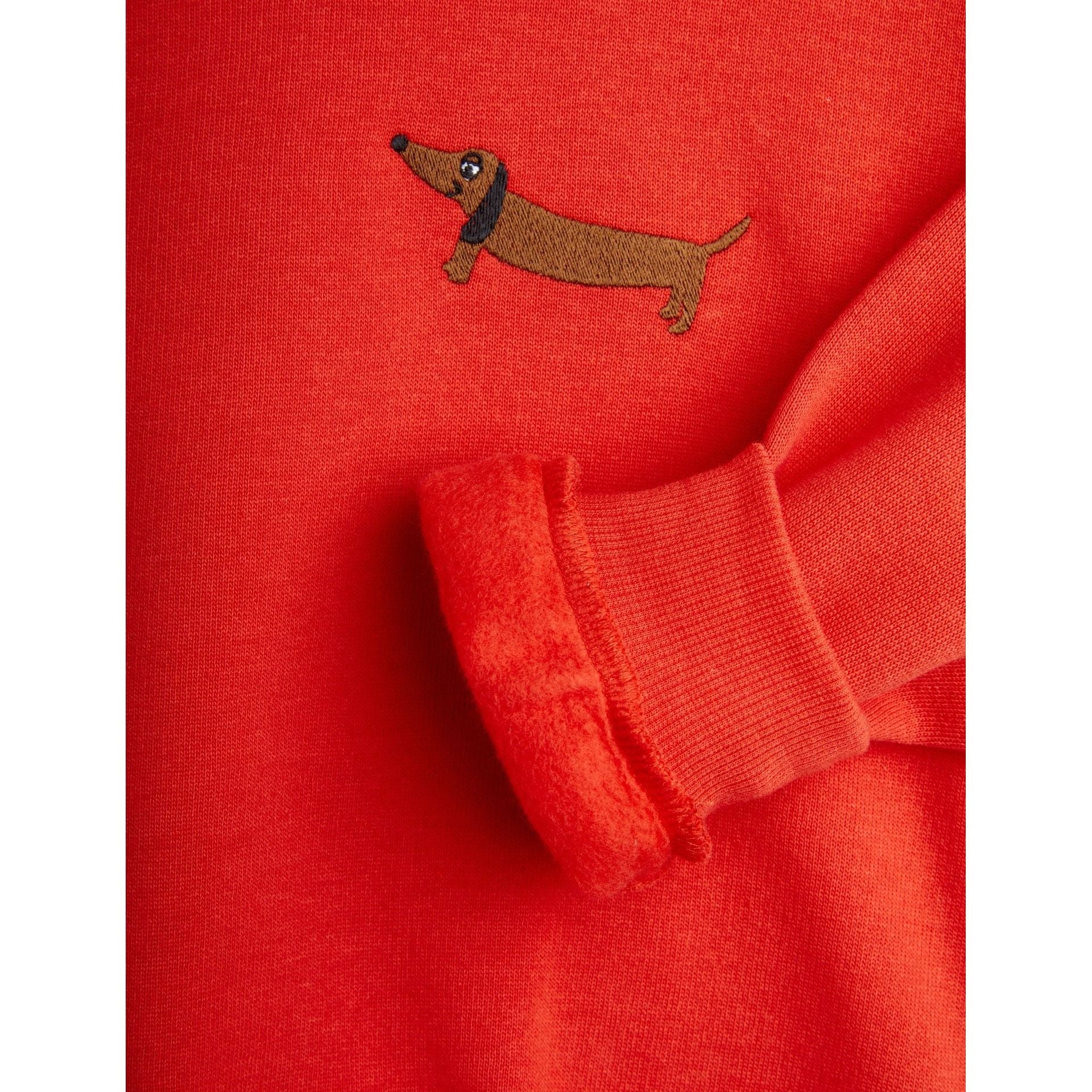 Dog Emb Sweatshirt - Red