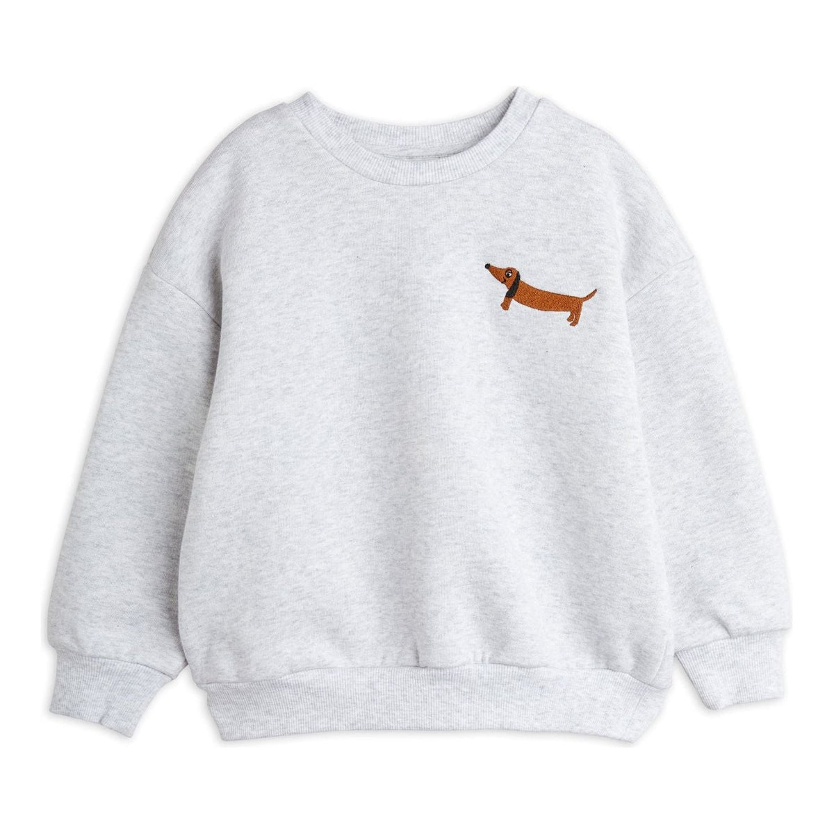 Dog Emb Sweatshirt - Grey Melange