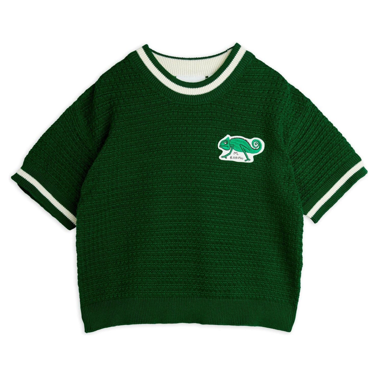 Lizard Patch Crochet Knit Ss Tee