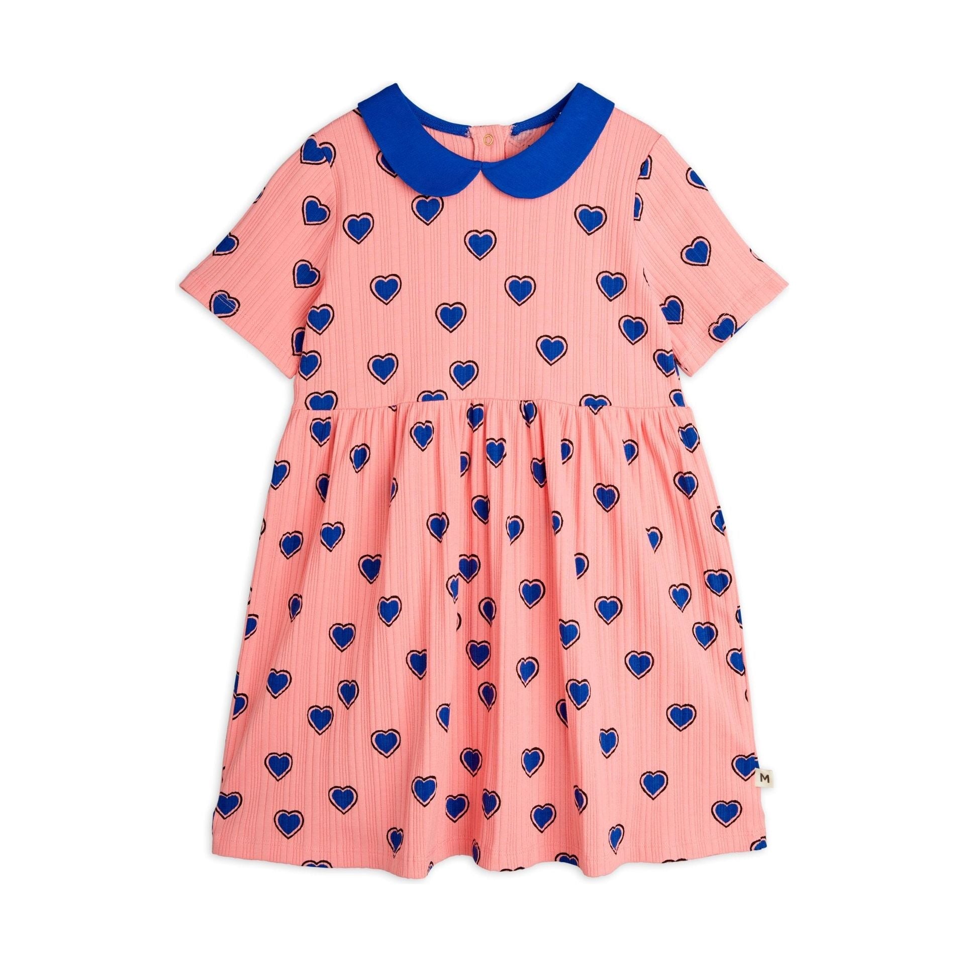 Outlined Hearts Aop Ss Dress