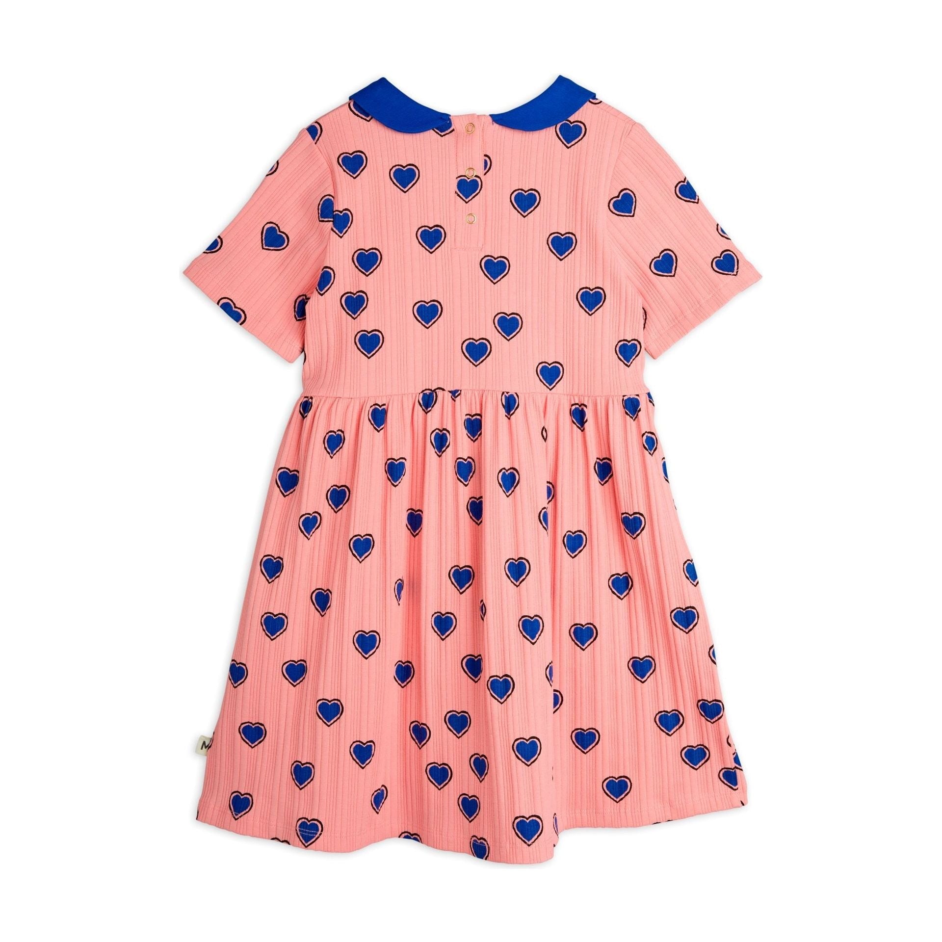 Outlined Hearts Aop Ss Dress