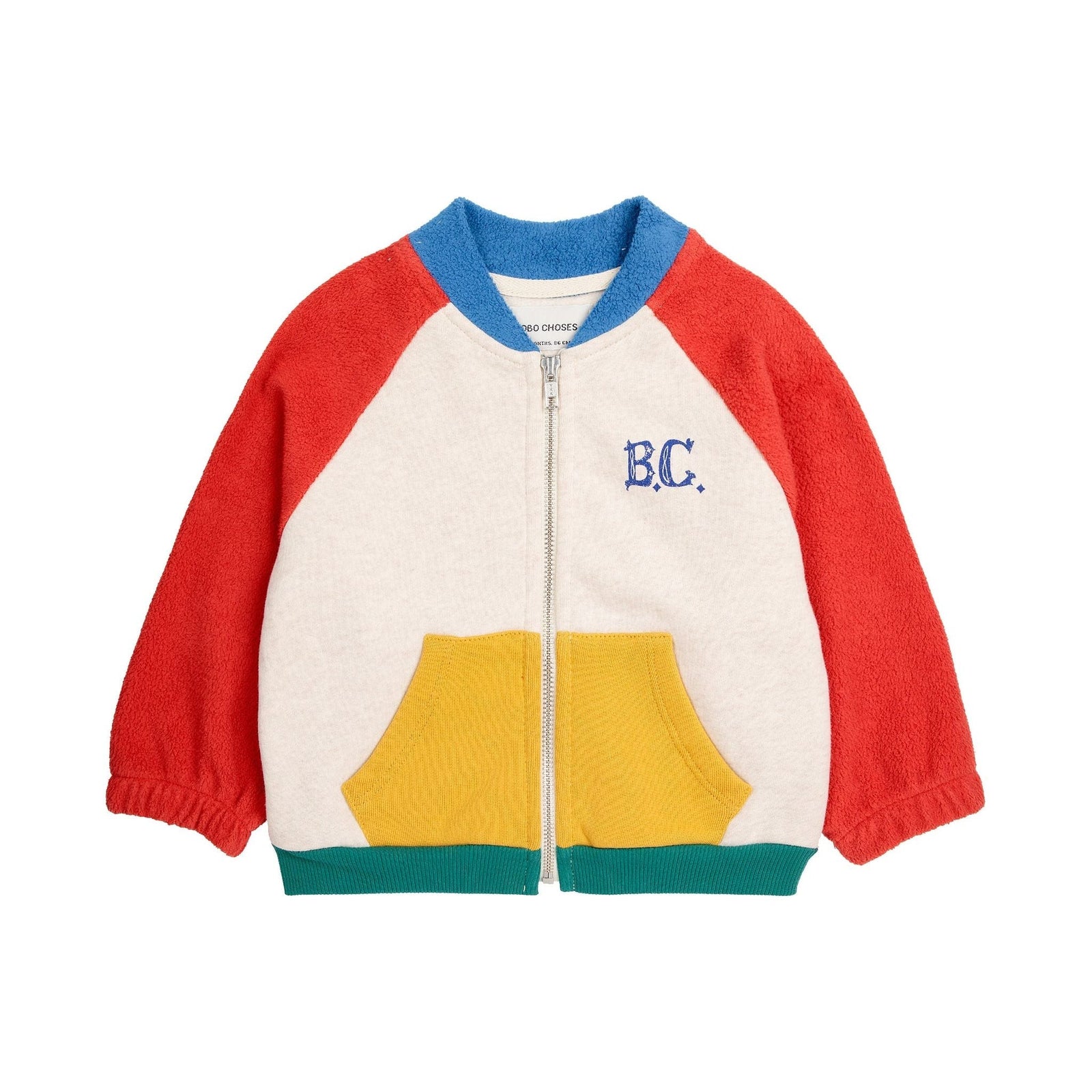 Baby B.c Color Block Zipped Sweatshirt - Buckets And Spades