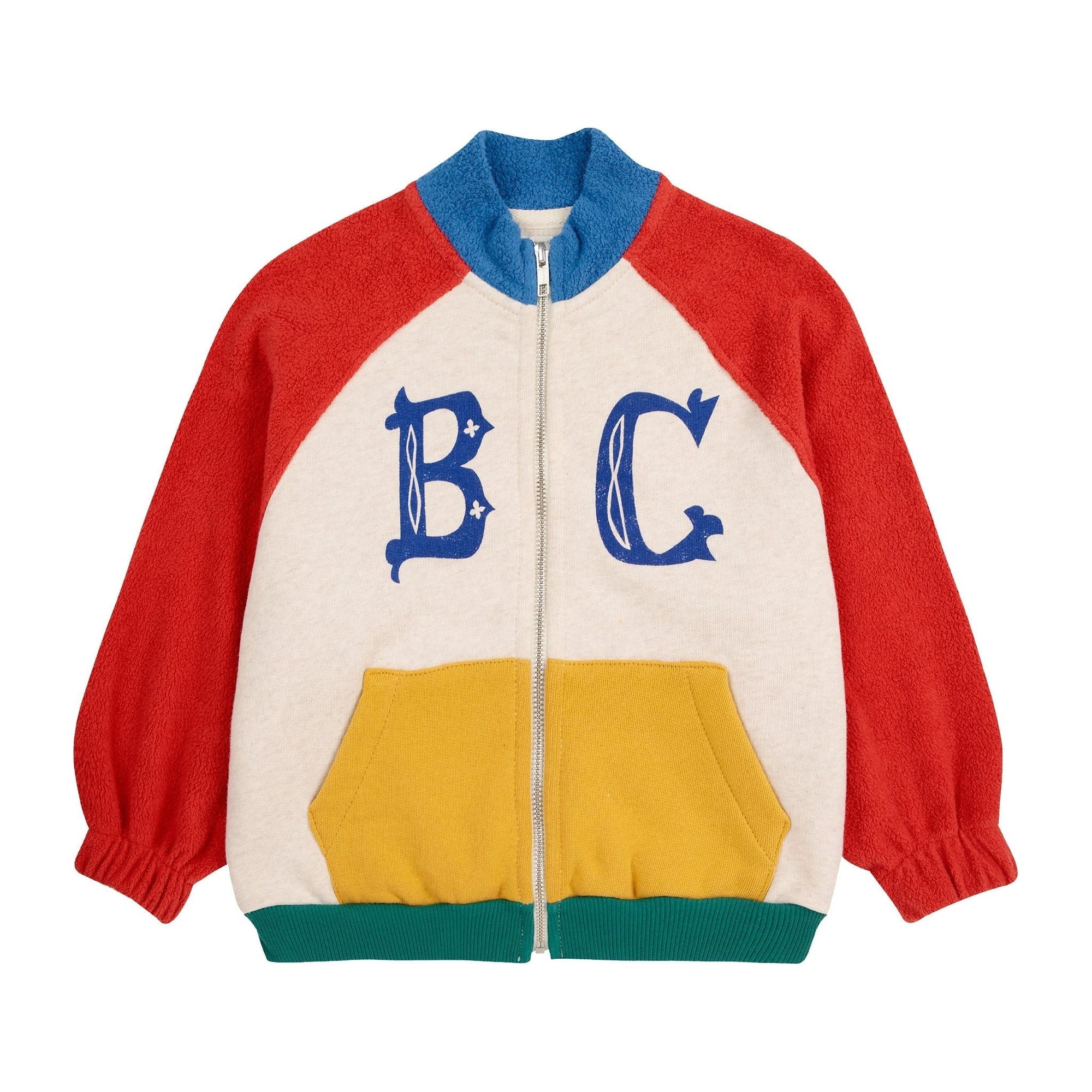 B.C Vintage Color Block Zipped Sweatshirt