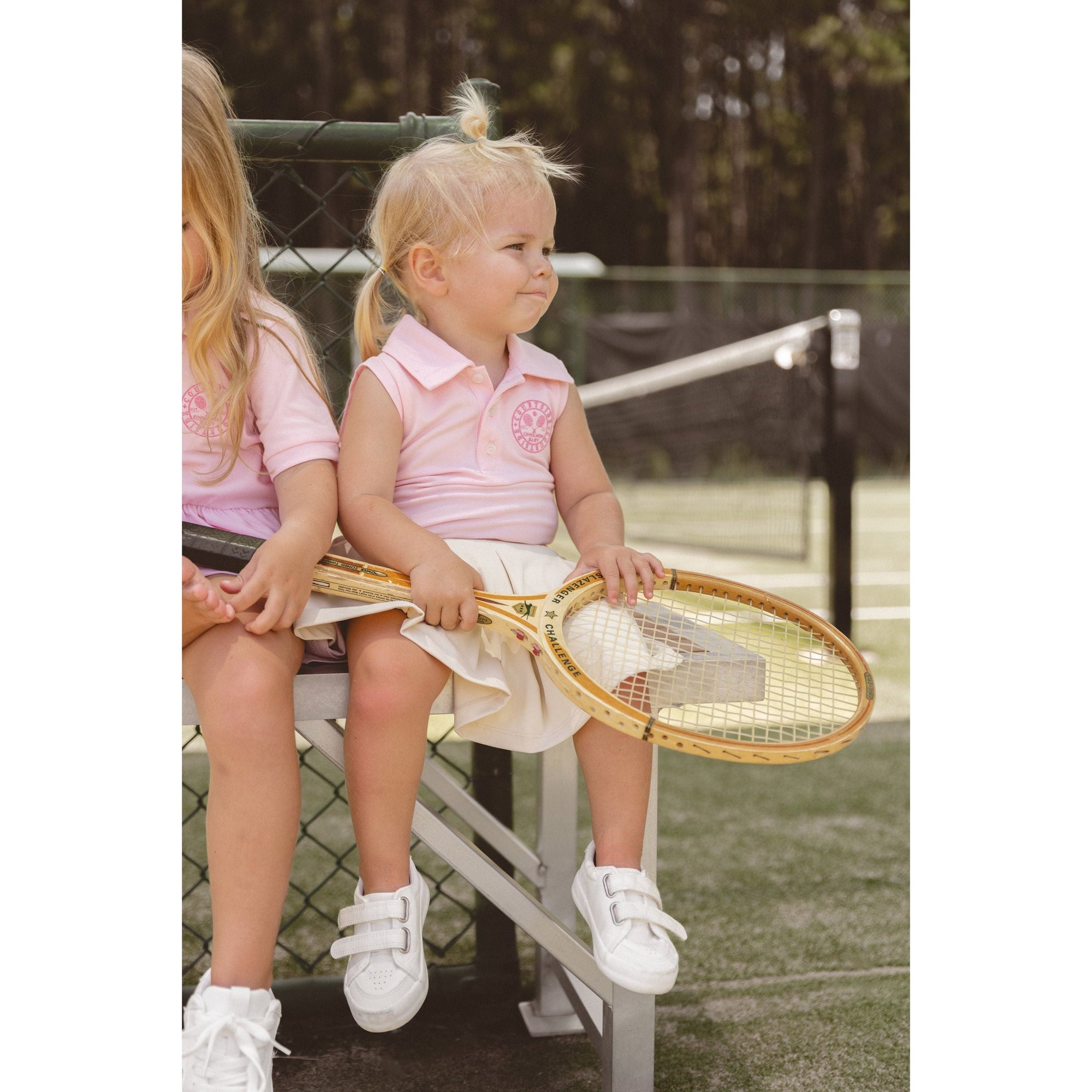 Sleeveless Polo Shirt - Baby Pink