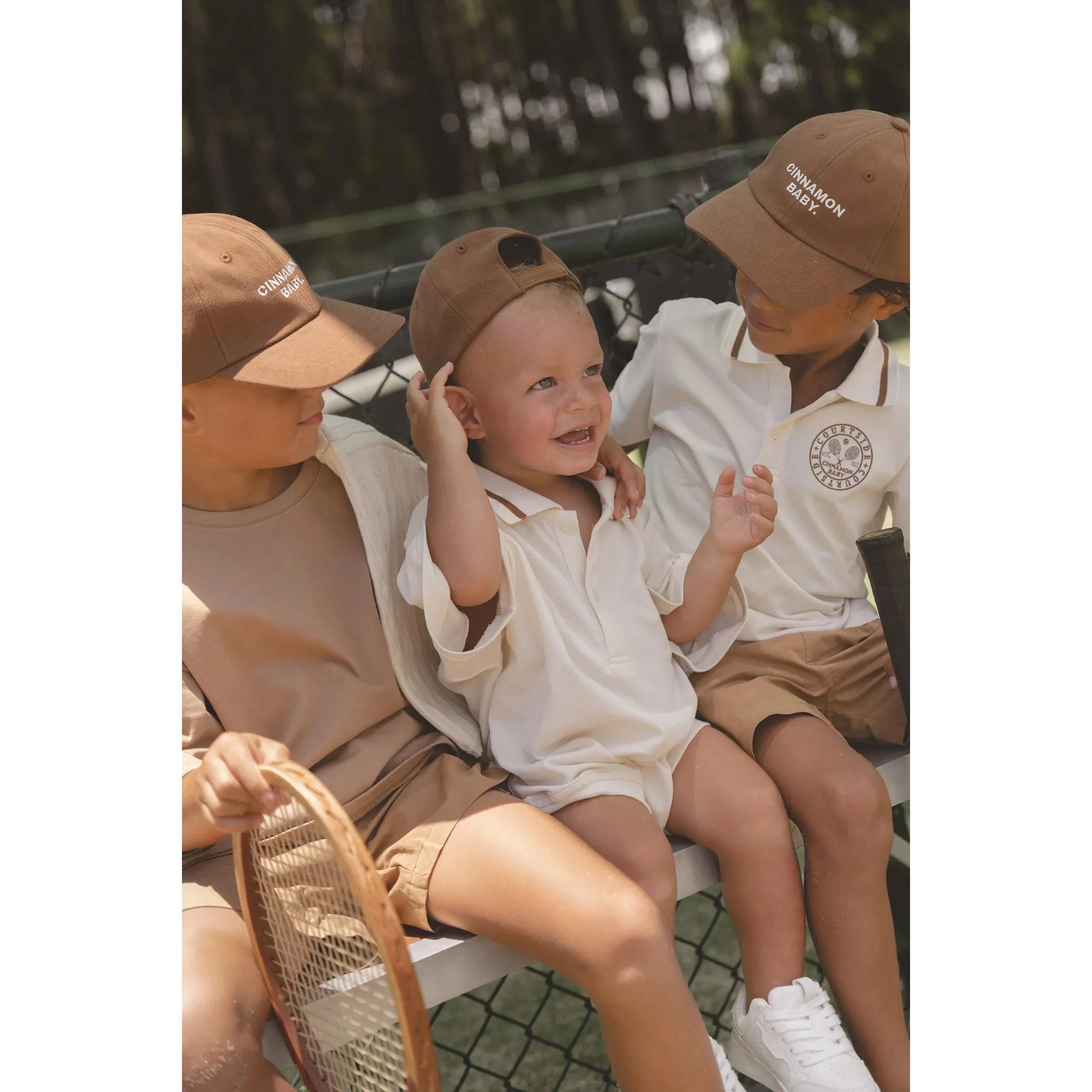 Polo Tshirt Romper - Cinnamon