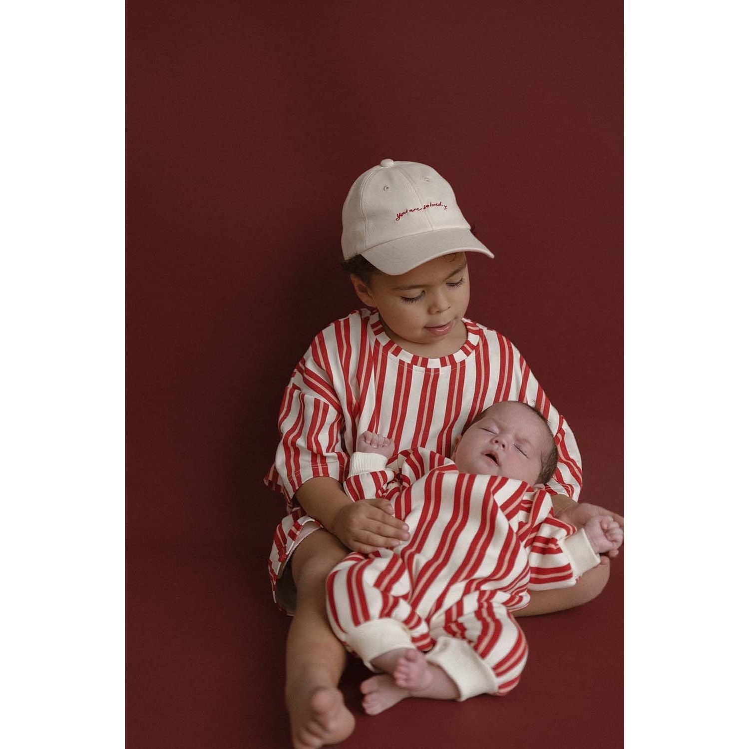 Red Pink Stripe Lounge Suit