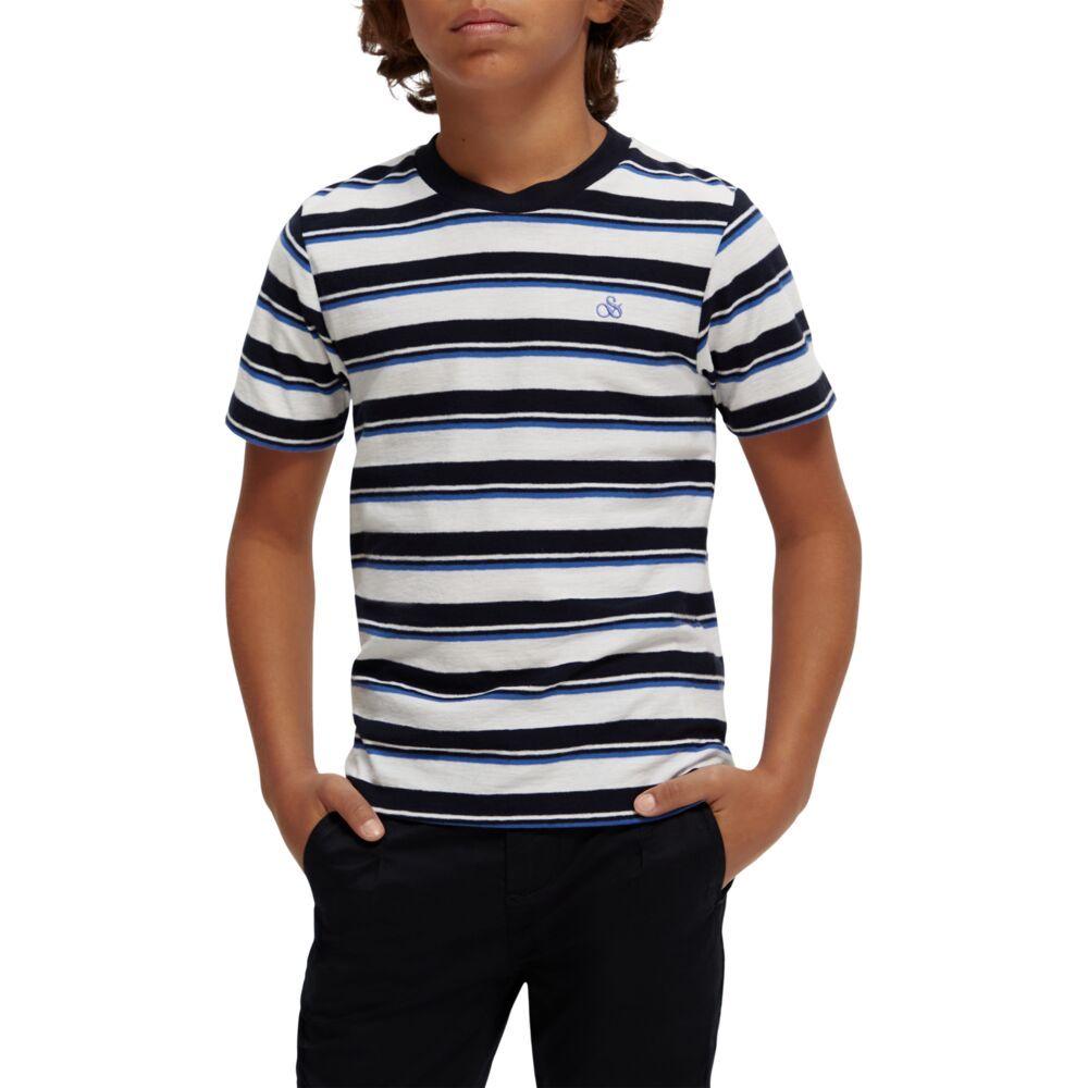 Short-Sleeved Yarn-Dyed Stripe Tee