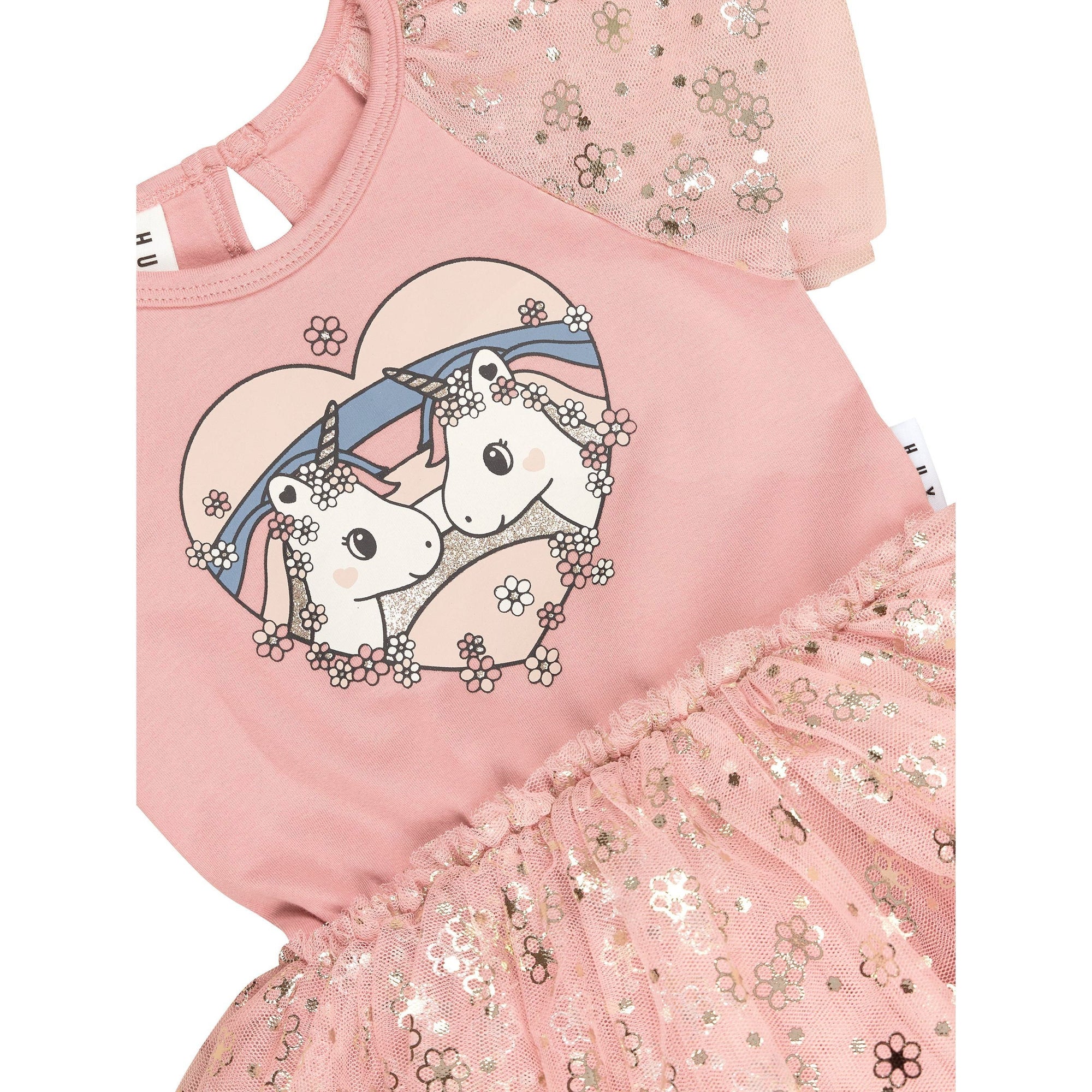 Unicorn Heart Raglan Ballet Onesie