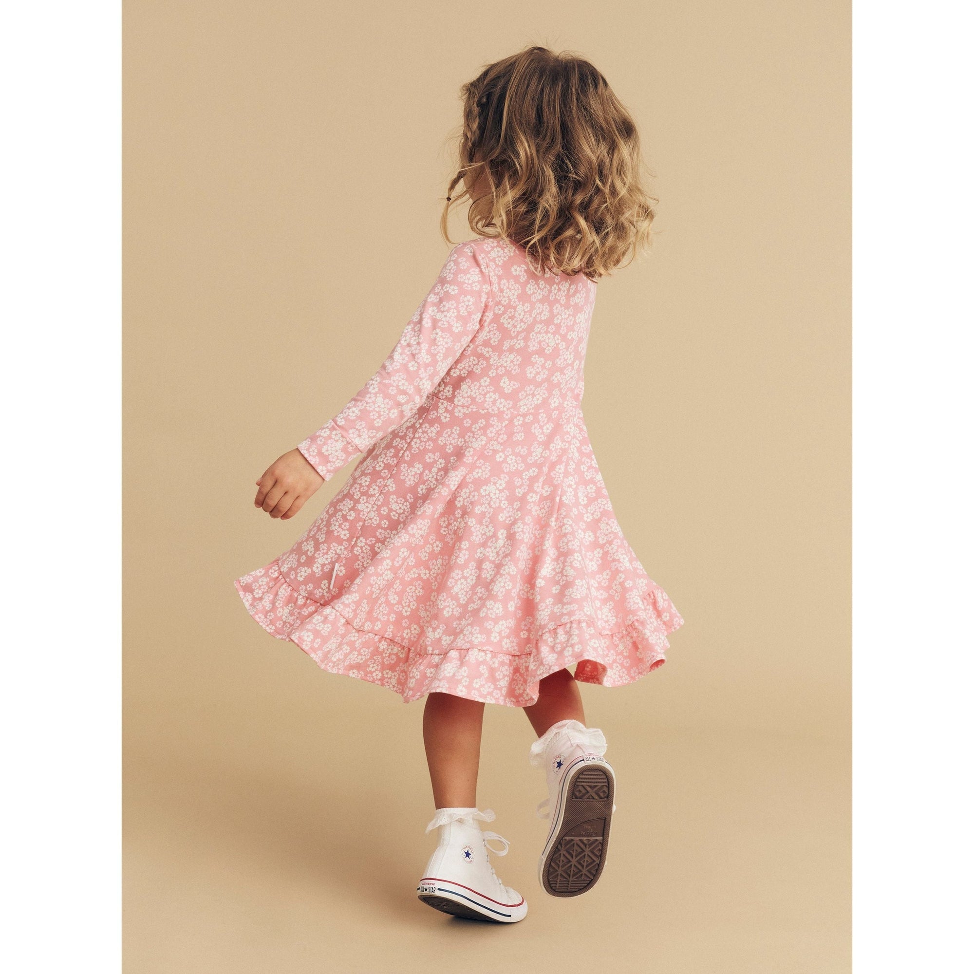 Peek A Boo Bunny Long Sleeve Swing Dress