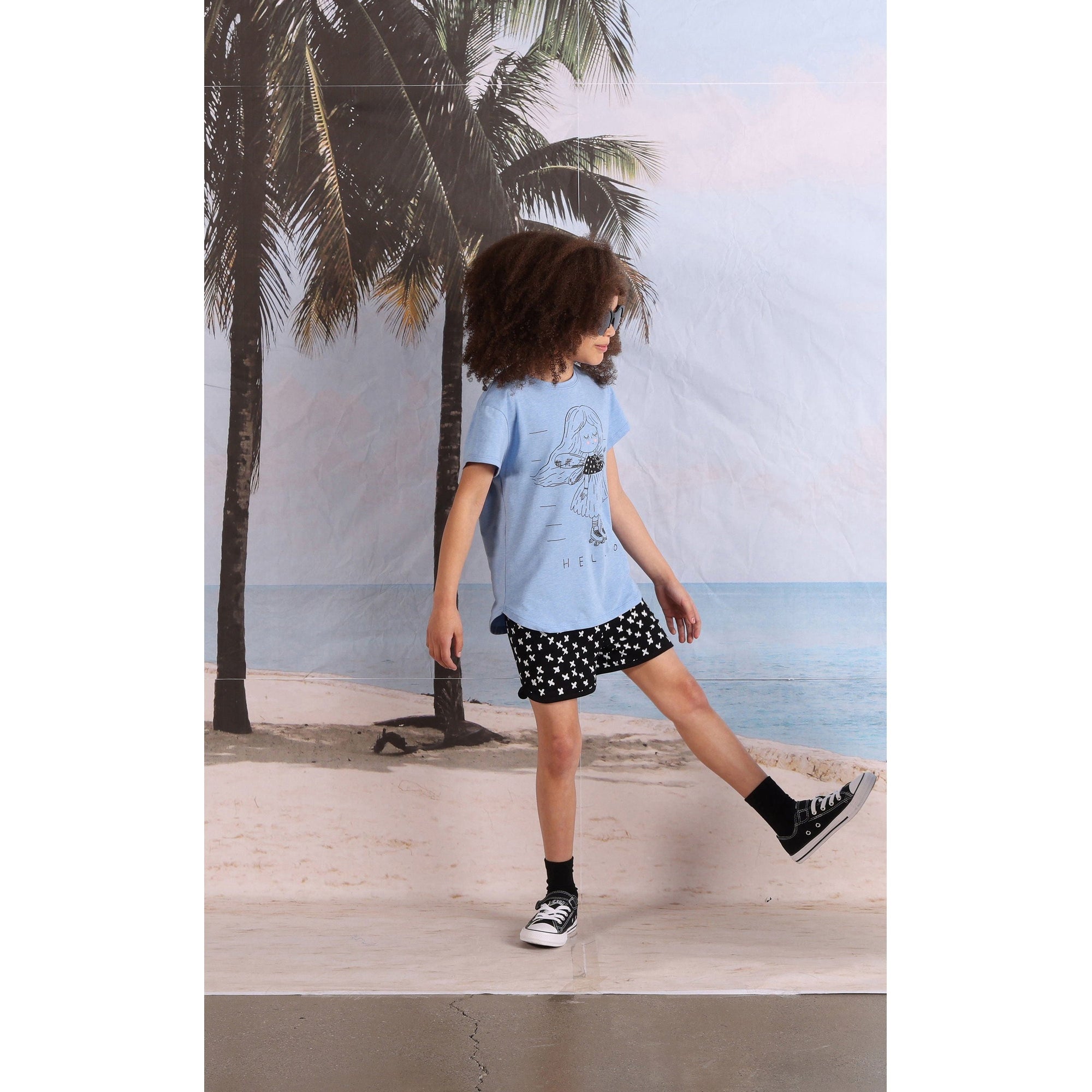 Fairy Skater Tee- Blue Marle