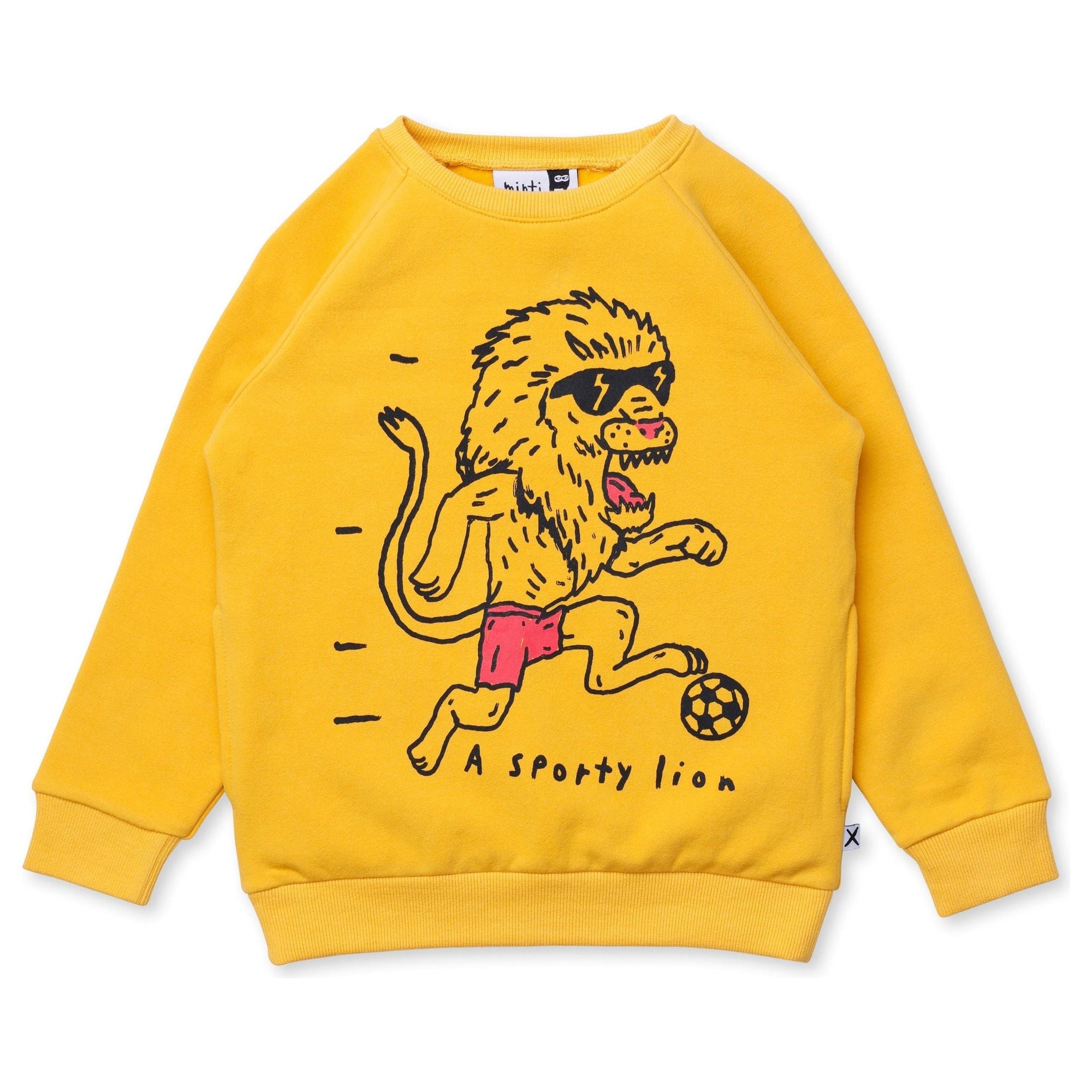 A Sporty Lion Furry Crew - Mustard