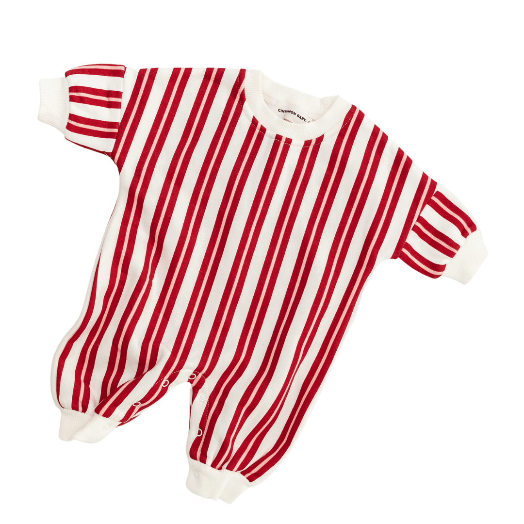 Red Pink Stripe Lounge Suit