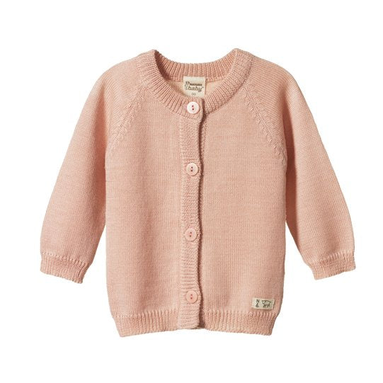 Merino Knit Cardigan - Rose Dust