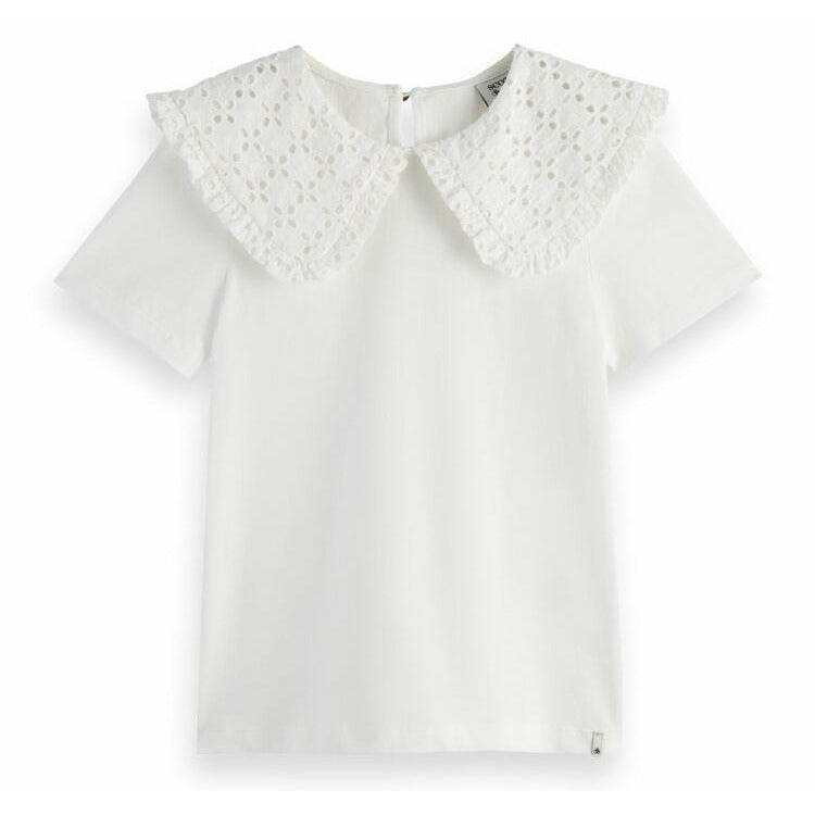 Woven Collar T-Shirt - Off White