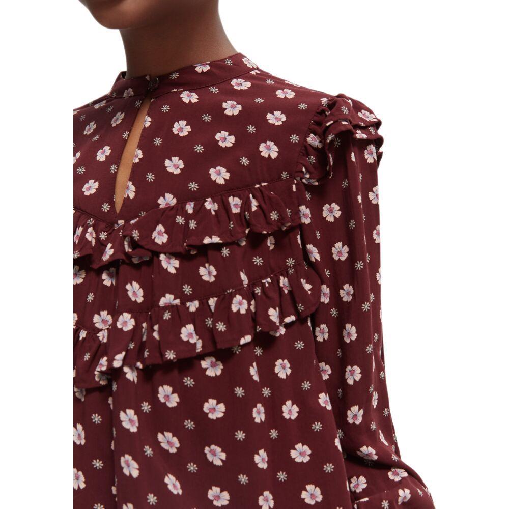 Printed Organic Long-Sleeved Mini Dress