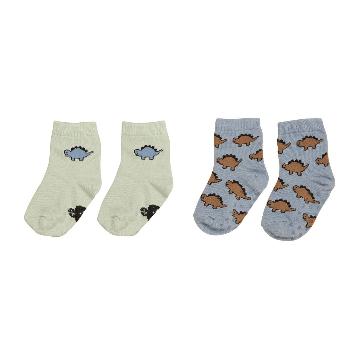 Dino 2Pk Socks - Thyme + Teal