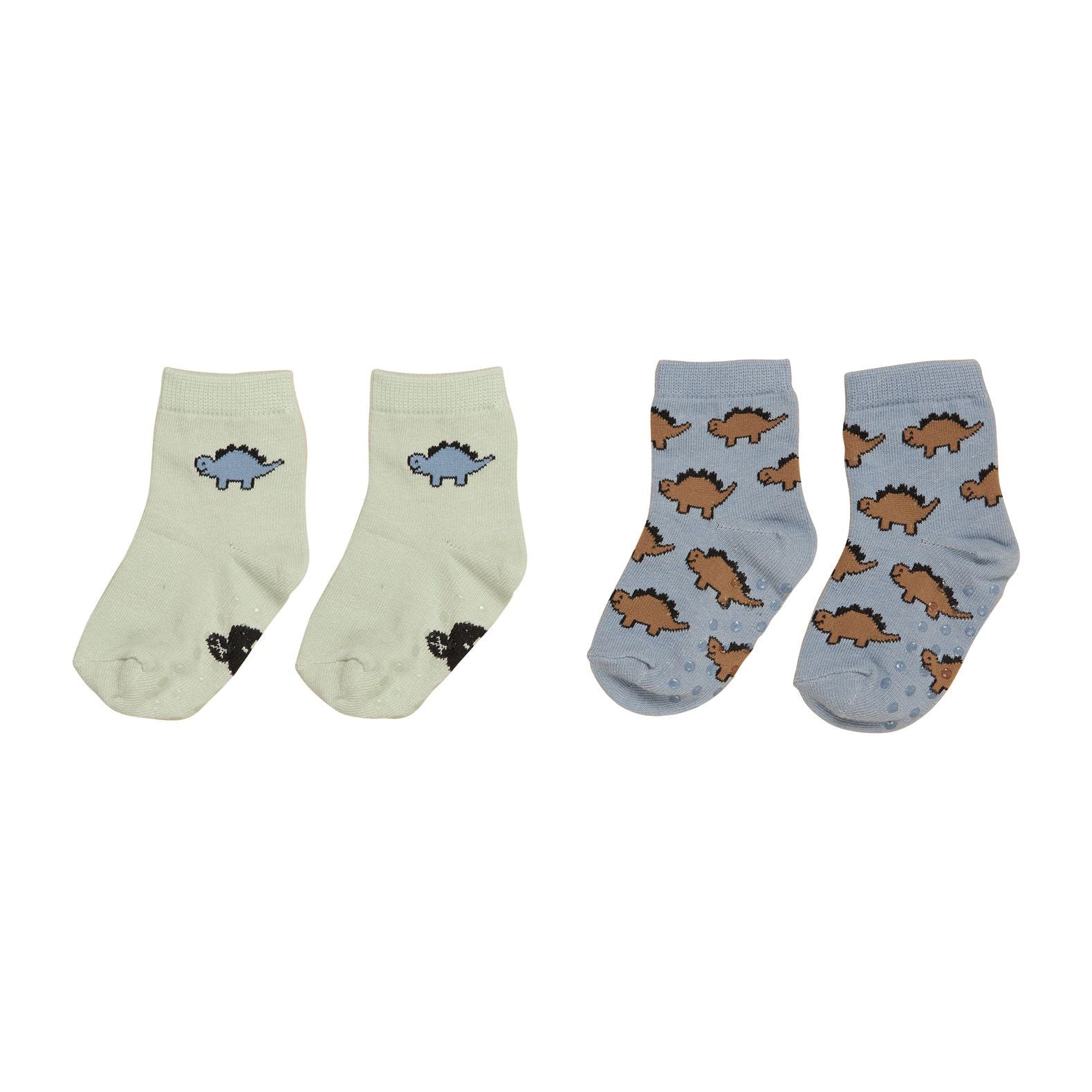 Dino 2Pk Socks - Thyme + Teal