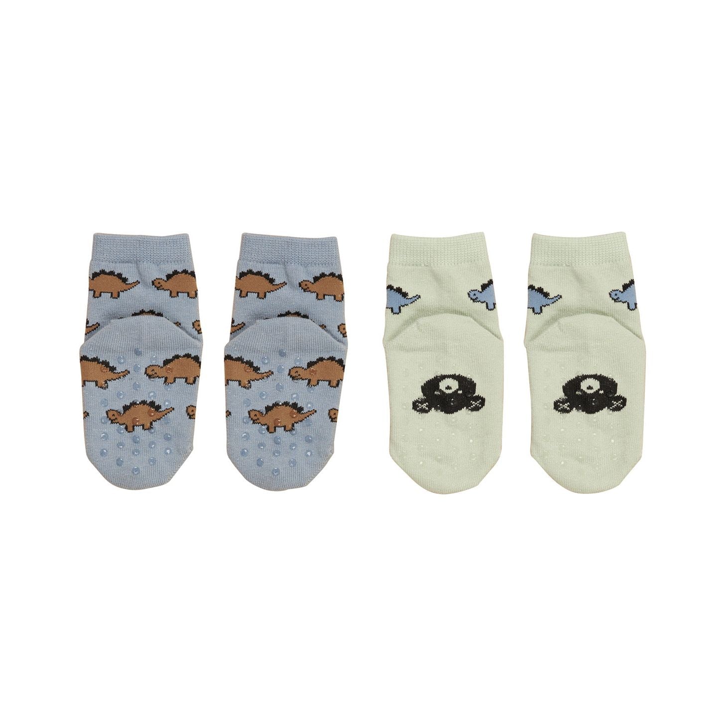 Dino 2Pk Socks - Thyme + Teal