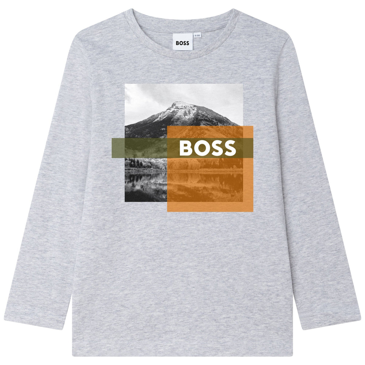 Printed Cotton T-Shirt - Chine Grey