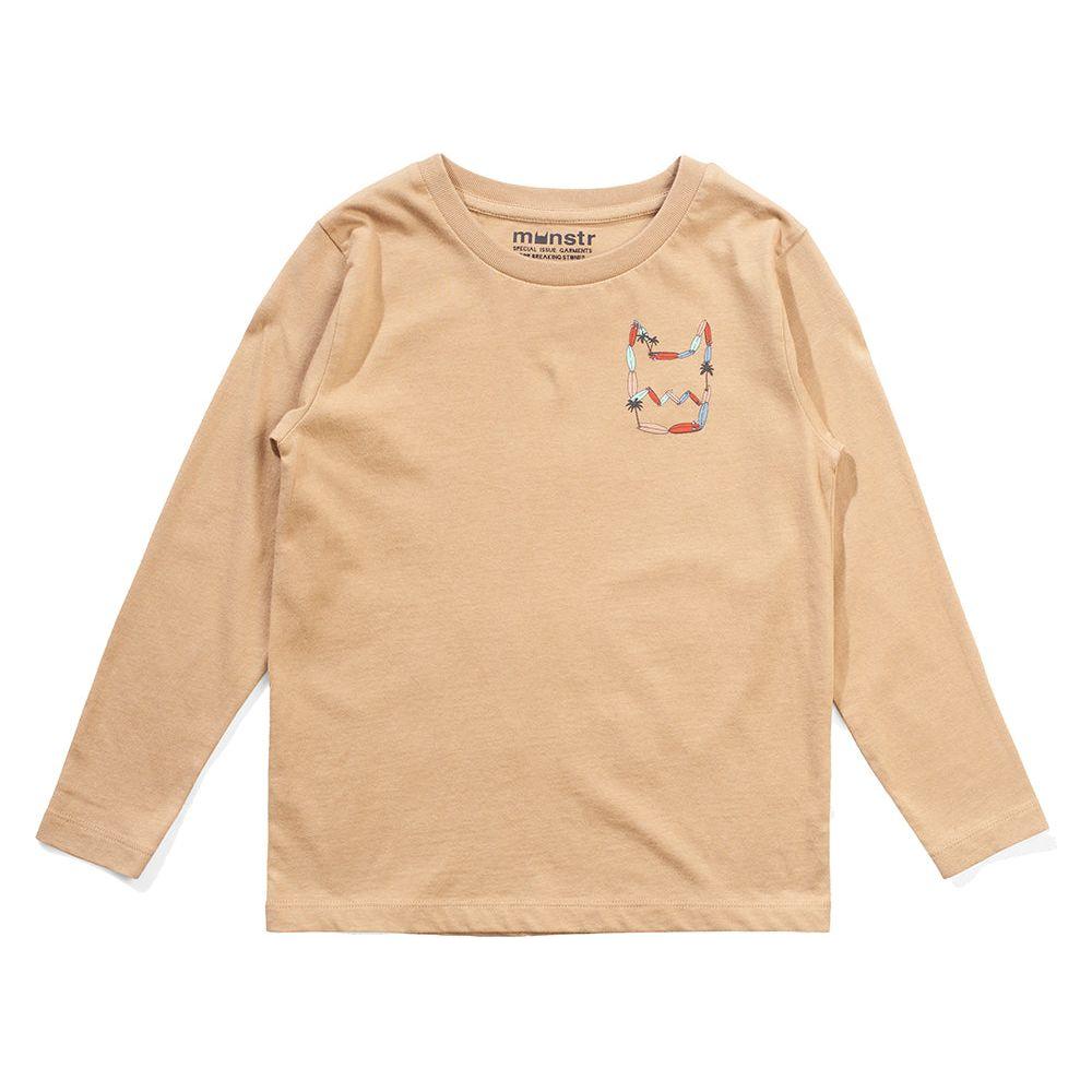 Stickface Ls Tee - Sand