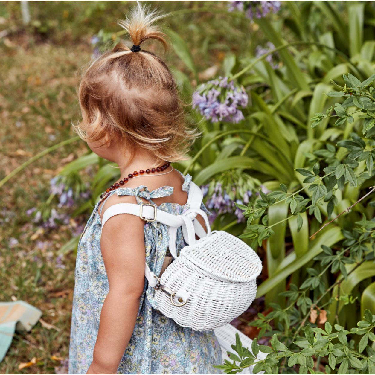 Mini Chari Rattan Bag White Buckets and Spades