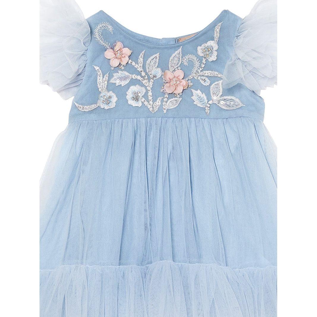 Bebe - Blue Orchid Tulle Dress - Blue Dusk