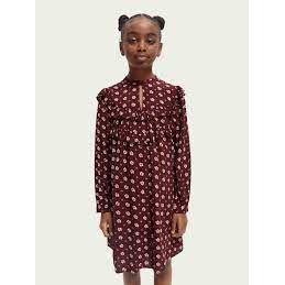 Printed Organic Long-Sleeved Mini Dress