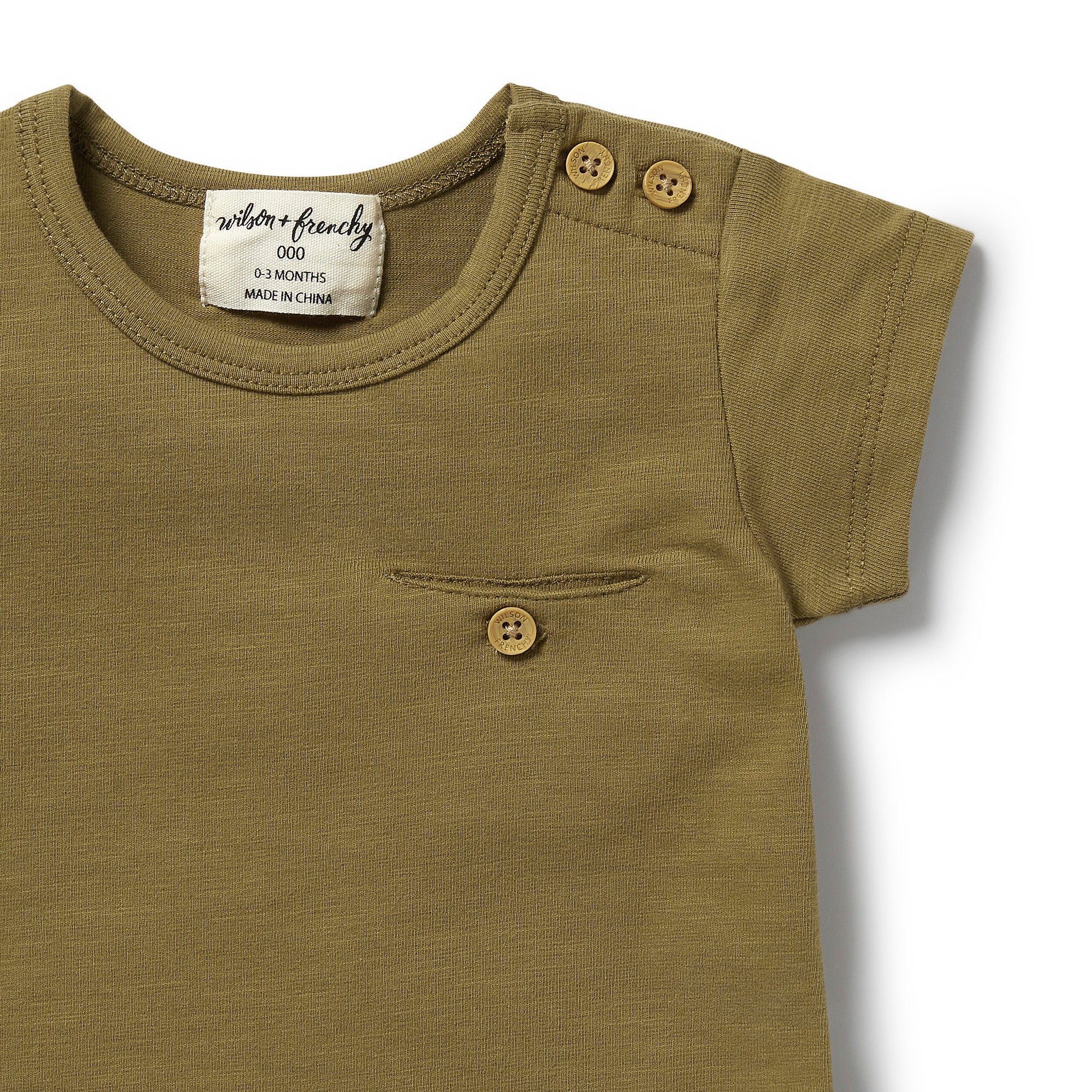 Organic Pocket Tee- Leaf